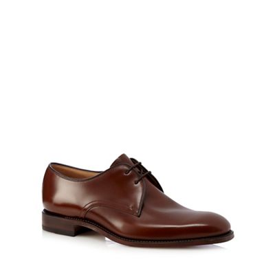 Brown 'Libra' plain leather shoes